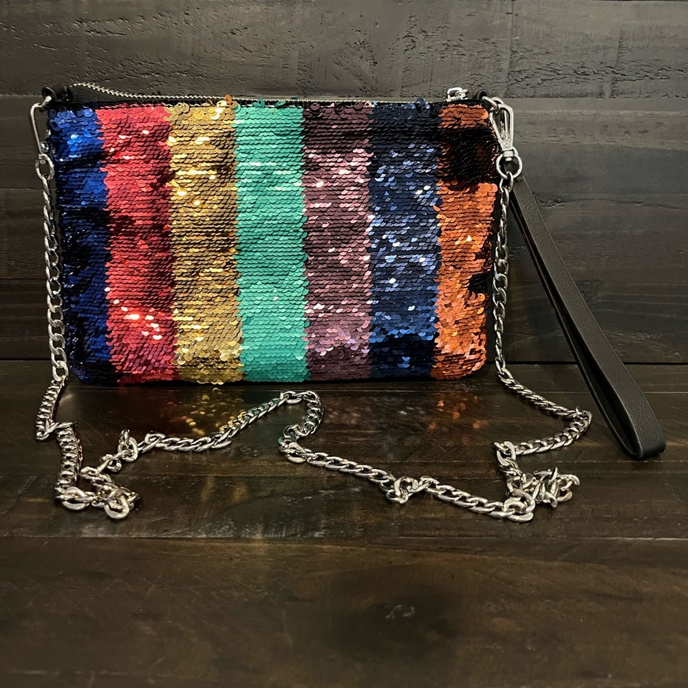 Chelsea28 Sequin Convertible Crossbody Clutch